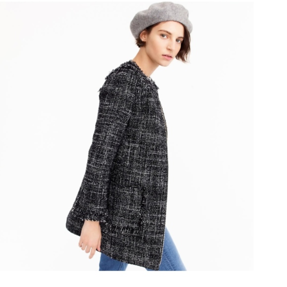 tweed swing coat